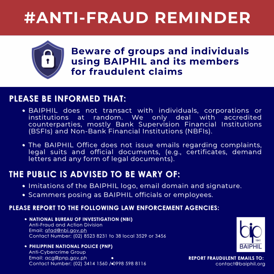 #ANTI-FRAUD REMINDER